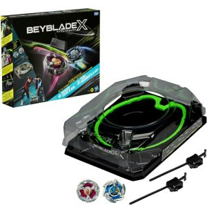 "Beyblade X Set de Batalla Xtreme - Beystadium, Riel de Aceleración, 2 Tops y 2 Lanzadores"