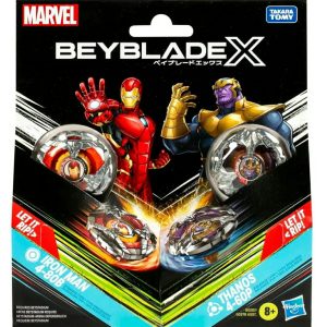 "Beyblade X Hasbro-Thanos e Iron Man, kit de 2 BeyBlade"